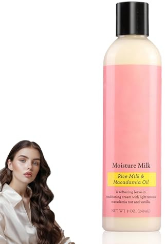Feuchtigkeitsmilch,Für definierte,geschmeidige Locken,Pflegende Leave-In Milch für Locken & welliges Haar,240 ml, 8,0 oz