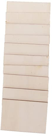 Colcolo Set di 10 Pezzi Ornamentali in Legno Rettangolari con Placca in Legno.