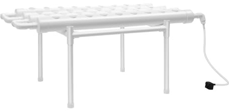 Kit di coltivazione idroponica sistema idroponico per la coltivazione di piante senza terra, kit con 36 posizioni, cesti per piante, 4 tubi PVC-U idroponico Site Grow Kit per piante, coltivazione