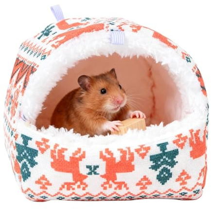 Letto per Riccio | Appeso Inverno Caldo Tenda di Peluche | Nido A Criceto Rinforzato,per Inverno Coniglio Cincillà Mouse Uccello Azienda Casa Camera Da Letto Soggiorno Gabbia