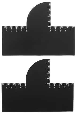 Alipis Lot de 2 cartes d'amélioration pour coiffeurs avec indicateur de mesure, outil de finition des contours de la ligne de cheveux, spray de coloration réutilisable, outil de modelage de la