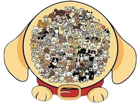 Wooden Dog Jigsaw Puzzles for Adults,Puzzles De Chien en Bois pour Adultes, Puzzle Encadré De Chien, Jouets d'animaux Mignons, Amoureux des Chiens, Jeunes Amis Âgés, Table Préscolaire