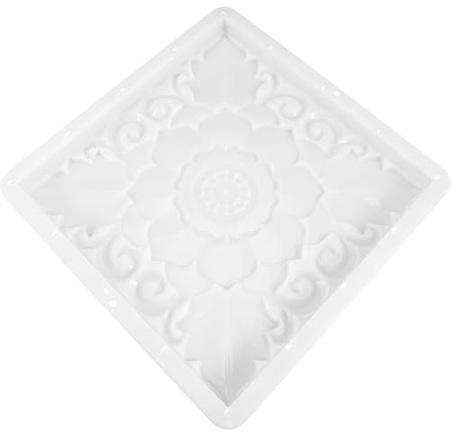 Hoement Moule à Pavés Carrés 40x40x3 Cm en Plastique pour Béton, Moule de Sol Soi-même, pour Pavage Jardin, Décoration Extérieure de Pelouses et Allées, Outil de Maçonnerie Robuste