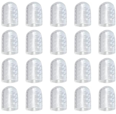 Genomskinliga tåskydd i silikon – anti-friktion anti- , 20-pack ultratunt ankelskydd, andningsbara tåskydd för vandring sport träning arbete skift kvinnor män
