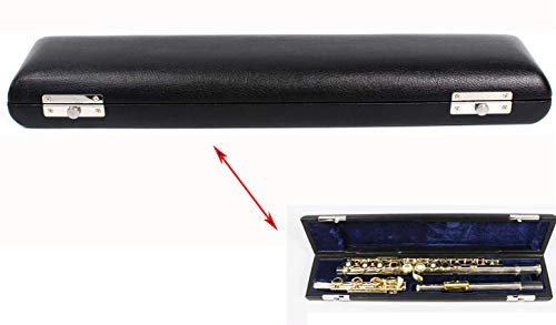 Yinfente Flötenetui mit 16 Löchern, 17 Löchern, für Metallflöten, zum Schutz von Flöten, Lederoberfläche, stark leicht (16 Löcher)