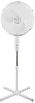 Groundlevel 16 Inch Upright Oscillating Air Cooling Pedestal Fan With Tilting Head And 3 Speed Settings, Colour White