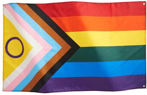 Runesol Bandiera Dell'orgoglio 3x5, 91x152cm, LGBTQ+, 4 Occhielli, Parata, Festival, Festa, Carnevale, Bandiere Premium, Interno, Esterno,