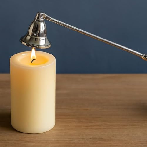 Marco Paul Metallgriff Kerzenlöscher Kerzenlöscher mit langem Griff für Sicherheit Feuerlöscher für Kerzen Indoor Outdoor Home Hitzebeständige Teelichter Votivkirche Kerzenlöscher