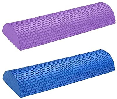 Baoblaze 2 Pieces Foam Roller Balance Half Round Yoga Pilates Fitness Yoga, A 45cm, Optional
