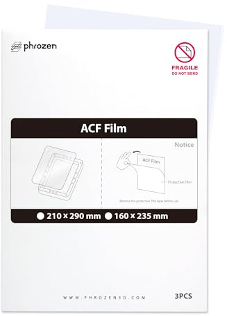 Phrozen ACF Release Film für Resin Drucker | A4-Format Trenn Folie für Sonic Mini/Shuffle Series, Mighty 4K LCD Printer | Eingeschränke Haftung, Stärkere Trennfunktion -3 Stück (210x290 mm)