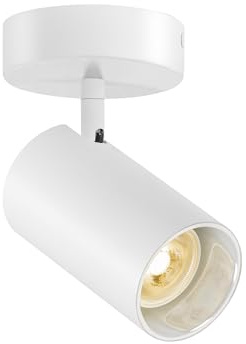 SLV ASTO TUBE |Deckenleuchte, Deckenspot, Aufbauleuchte, Innenbeleuchtung für Wohnzimmer, Schlafzimmer, Küche, Diele Kinderzimmer | Aluminium, zylindrisch, max. 1x10W, weiß