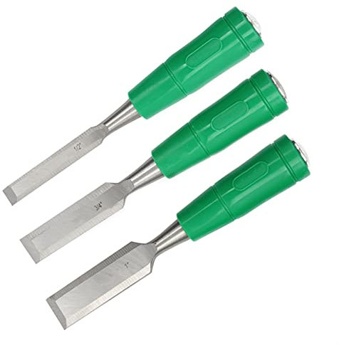 Samnuerly 3pcs Wood Carving Chisel Set 3/4/1/2''/1'' Wood Flat Carving kni-fes for Carpenter Carving Woodworking Tools