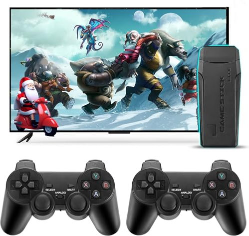 Consola de Juegos Retro.Mini Consola inalámbrica USB HD Game Stick TV Consola de Juegos incorporada 38000 Juegos Treasure Consola de Videojuegos.Portátil y fácil de transporta