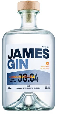 James Gin London Drizzle Gin | 40% ABV | 700ml | Distilled in the UK | Award Winning Gin by James May