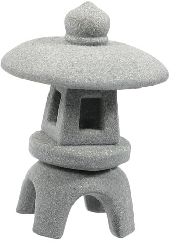 FONDOTIN Mikrolandschaftsdekoration Steinpavillon Dekoration Zen-Gartendekoration Modelle Bürodekoration Turmstatue aus Sandstein Pagode-Modell groß Laterne Zylinder Ornamente Dekorationen