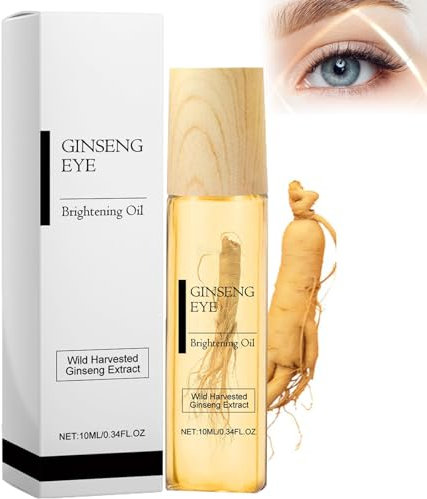 PerlaPanda Ginseng Augenroller, Ginseng unter den Augen Öl, Ginseng Anti-Falten-Essenz Öl, Ginseng-Extrakt ätherisches Öl für unter den Augen dunkle Kreise und Augensäcke (1pcs)