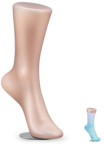 Lurrose Imán De Maniquí De Pie Femenino De Plástico para Exhibir Calcetines Tobilleros Y Pantorrillas | Forma Realista, Uso Versátil en Tiendas y Sesiones, Acabado Liso, Color Caqui, 1
