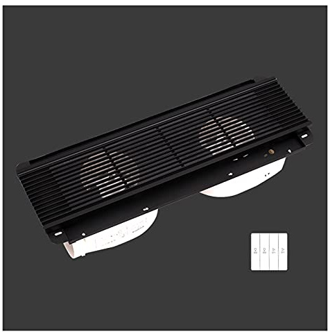 Bathroom Extractor Fan Rectangular Concealed Ventilation Fan Ceiling Grille Double Motor Exhaust Fan Dual-core Powerful Ventilating Fan, White/black, 40W×2 Kitchen Exhaust Fan ( Color : Black , Size :