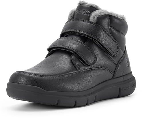 FitVille Mens Extra Wide Ankle Winter Snow Boots | Fleece Lined, Comfortable, Lightweight, Fuzzy, Winter Shoes