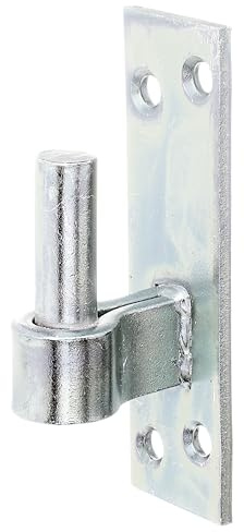 Alberts 860615 Kloben Süddeutsche Form mit DI oder DII-Haken | galvanisch verzinkt, Dickschichtschutz | Dornmaß Ø16 mm | Platte 133 x 40 mm | 10er Set, Silber
