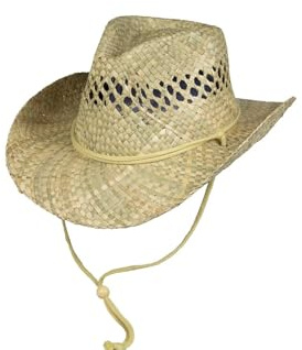 Black Jungle Beach Clayton Strohhut Natur mit Kinnriemen Westernhut Cowboyhut Strandhut (DE/NL/SE/PL, Alphanumerisch, L, XL, Natur)