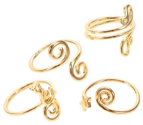 DEARMAMY 4stücke Teiliges Set Aus Verstellbaren Zehenringen Für Damen Handgefertigte Offene Zehenringe Mit Zirkonen Für Fußschmuck Für Sommer Strand-outfit