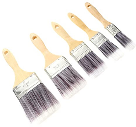 Hoement 5pcs Painting Wooden Handle Dust Brush Set for Furniture Wall Painting Decorating