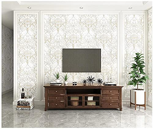 IHFMPFKJ Tapete Beige Vintage geprägte Tapete für Schlafzimmer Erwachsene, 3D-Tapete für Wohnzimmer Moderne minimalistische Vliestapete geprägte Tapetenrolle Kindertapete Jungen Mädchen