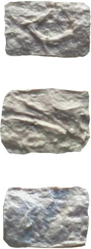 Moldes para yeso impreso imitación piedra, pared impresa cemento impreso, de 18 x 12 cm aproximadamente (3 uds.) moldes para suelo y moldes para piedra