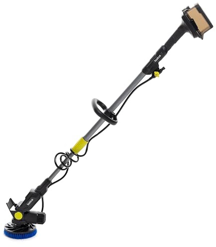 Baricus Twin Brush 18V Reinigungsbürste mit rotierendem Kopf – Gegenläufige Technologie – Teleskopierbar – Für Verschiedene Oberflächen – inkl. D-Griff (Ohne: Akku & Ladegerät)