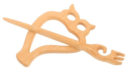 COLLBATH Broche en Bois Animal Vintage pour Femmes, Épingle à Cardigan à Finition Lisse, Ne Déchire Pas Pull ni Foulard, Accessoire Élégant pour Anniversaires