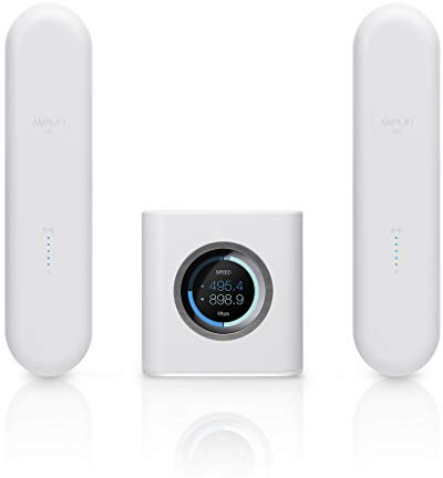 AmpliFi HD WiFi System by Ubiquiti Labs, Seamless Whole Home Wireless Internet Coverage, HD WiFi Router, 2 Mesh Points, 4 Gigabit Ethernet, 1 WAN Port, Ethernet Cable (AmpliFi HD UniBody)