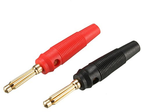 sourcing map 4mm Copper Banana Plugs Solder Type Male Connectors Adapters for Multimeter Test Leads Probes 2pcs