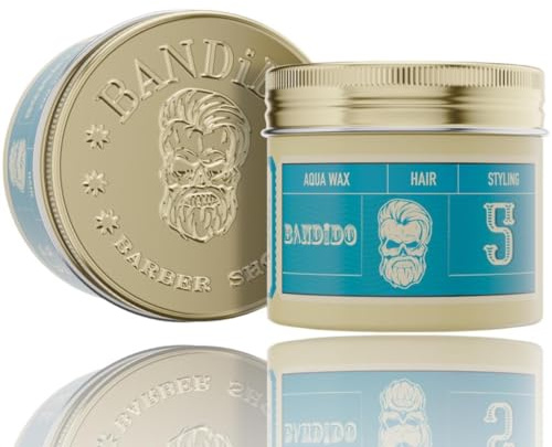 Bandido Aqua Wax N°5 Bleu 125ml | Cire de gel capillaire | Gel capillaire au parfum bubble gum | Cire capillaire pour garçons et hommes | Hair Gel Wax