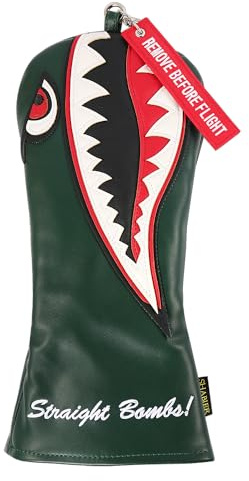 Flying Tiger Warshark Golfschlägerhaube für Taylormade M3 M4 M5 M6 SIM Golfschläger erhältlich für Fahrergröße Holzgröße Rettungsgröße