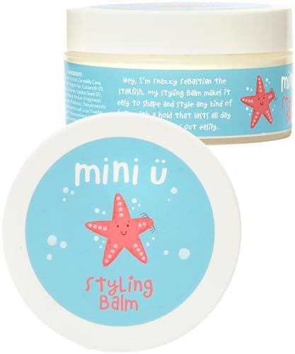 Mini U Styling Balm Kids - Watermelon Scented Vegan Balm with Jojoba Oil - Easy to Style & Wash Toddlers & Kids Hair Styling Products - 100 ml