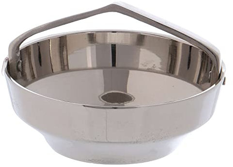 Holyart Ciotolina portaincenso con manico ottone argentato 7 cm
