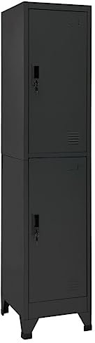 vidaXL Schließfachschrank Spind Schrank Umkleideschrank Metallschrank Fächerschrank Aktenschrank Büroschrank Lagerschrank Anthrazit 38x45x180cm Stahl