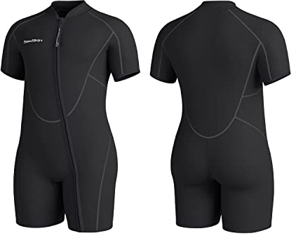 Seaskin Kurzer Neoprenanzug in Übergröße, 3 mm, für Herren und Damen