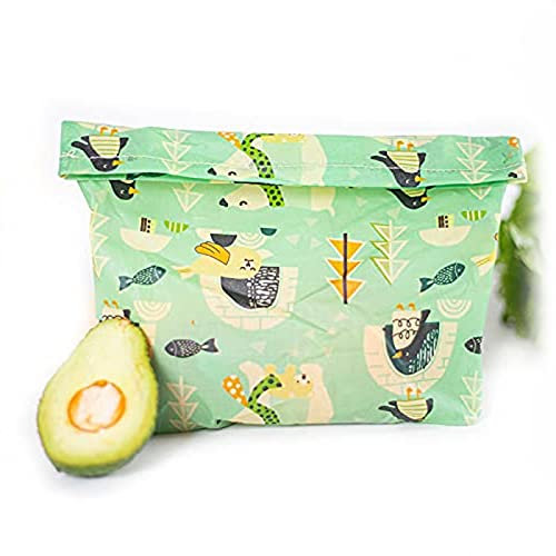 Bienenwachs Brotbeutel Bio Baumwoll Bienenwachstuch 27 * 29cm nachhaltige und wiederverwendbare Ersatzplastikbeutel Obst und Gemüsebeutel Zero Waste