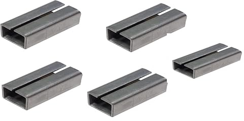 JUVA Ausgleichshülse Eisen Reduzierhülse zum einstecken - H5041 | Stahl blank | Länge 15 mm | Adapterhülse zum nachrüsten von 7 auf 8 mm | 5 Stück - Metall-Hülse für Einsteckschlösser & Türschlösser