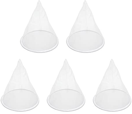 Oikabio Bienenzucht-Ausrüstung, Honigfilter, Nylon, kegelförmig, Honig-Sieb, Bienenstock, Bienen-Honig-Werkzeuge, 5 Stück