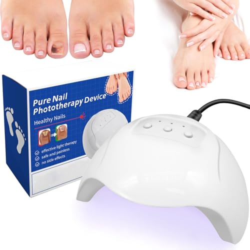 Furzero nagelsvamp lasermaskin, snabb och intensiv behandling av nagelsvamp med laser, purenail svamp laserterapiapparat (vit)