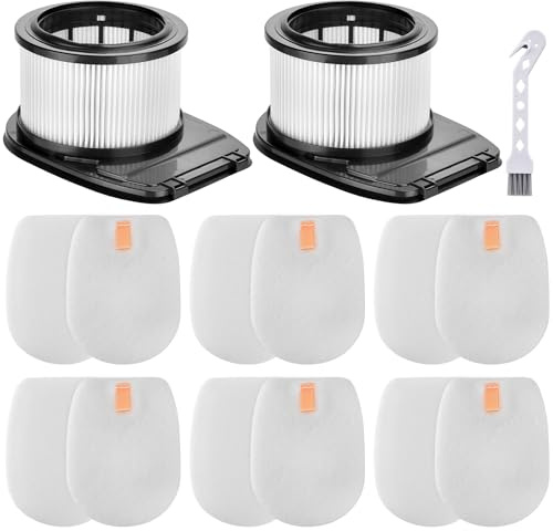 Shark IZ300UKT Filter Set for IZ300 IZ320 Anti Hair Wrap Cordless Stick Vacuum Cleaner - 2 HEPA, 6 Felt, 6 Foam Filters