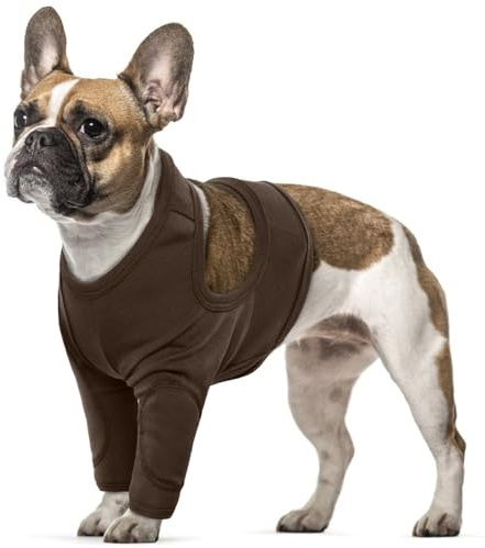 Codera y Rodillera para Perros - Manga de Recuperación Suave, Protector de Codo y Heridas De Rodilla para Perros Pequeños, Medianos y Grandes (Marrón, M)
