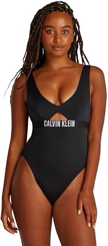 Calvin Klein Traje de baño Mujer One Piece Espalda Abierta, Negro (Pvh Black), S
