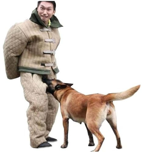 Schutzkleidung für Trainingshunde – Trainingsanzug für Hunde – Professioneller Anzug mit Beißärmeln für Hunde – Großer Körperschutz – Trainingsanzug für Polizeihunde, Beißanzug, Jacke, L