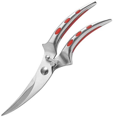ZGYOZMNG Geflügelschere für die Küche, 1 Stück Küchenschere aus Edelstahl, Hühnerknochenschere, Messer, Küchenhelfer für Gemüse (B-Stahlgriff) (B-Stahlgriff)