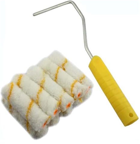 Rullepensel, målarrullar for husvägg, 10 st 4-tums korthög mikrofiberfärgrulle och ram 11 STK 30/45 cm Hörnmålarvalspenselverktygsborstar (45 cm)(30cm)