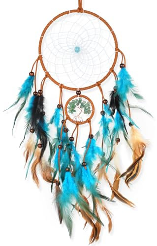 Atrapasueños hecho a mano, plumas vintage y perlas, para niños y niñas, bodas, dormitorios, decoración de pared, regalo, estilo bohemio